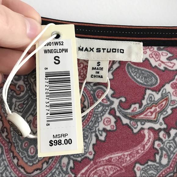 NEW NWT Max Studio Cinched Side Dress - Picture 7 of 8